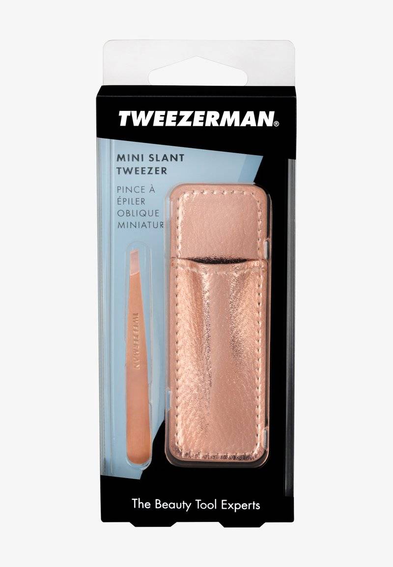 TWEEZERMAN TWEEZERMAN ROSE GOLD MINI SLANT WITH CASE - Hair removal tool Räumungsverkauf