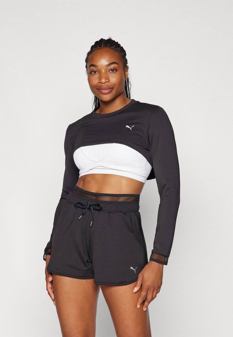 Puma Puma PAMELA REIF CROPPED - Long sleeved top - black zollfrei