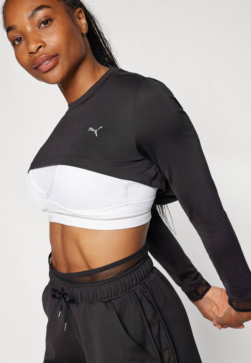 Puma Puma PAMELA REIF CROPPED - Long sleeved top - black zollfrei