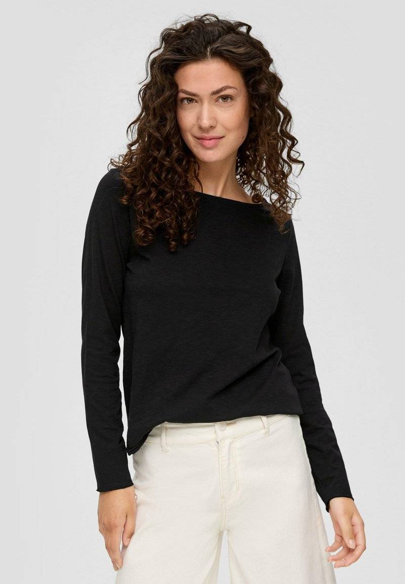 s.Oliver s.Oliver MIT U-BOOT-AUSSCHNITT - Long sleeved top - schwarz Online Shopping