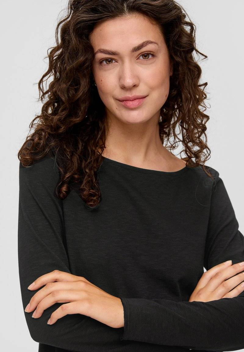 s.Oliver s.Oliver MIT U-BOOT-AUSSCHNITT - Long sleeved top - schwarz Online Shopping