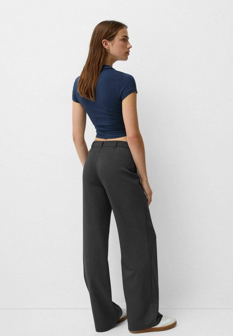 Bershka Bershka Trousers - mottled grey Black Friday