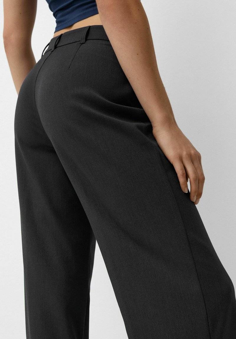 Bershka Bershka Trousers - mottled grey Black Friday