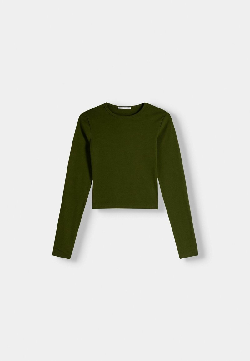 Bershka Bershka LONG SLEEVE - Long sleeved top - green Valentinstagsangebot