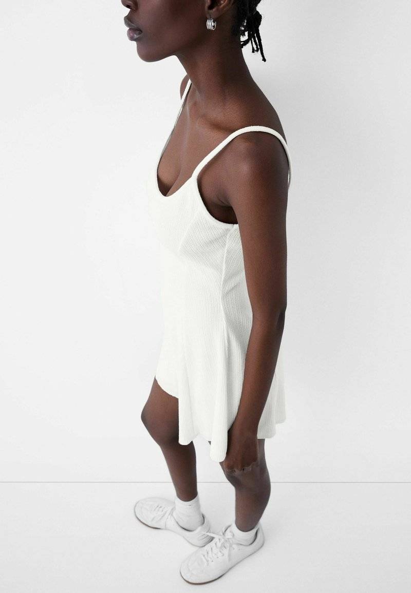 Bershka Bershka PRINTED - PLAYSUIT - Jumpsuit - white Zeitlich begrenztes Angebot