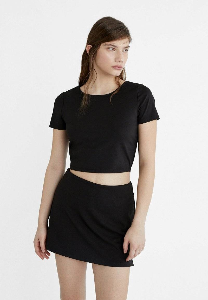 Stradivarius Stradivarius Mini skirt - black Saisonale Angebote