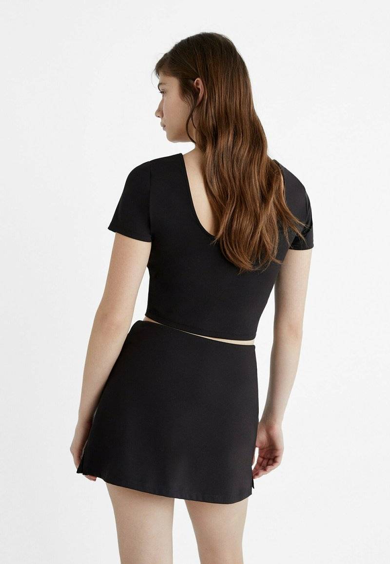 Stradivarius Stradivarius Mini skirt - black Saisonale Angebote