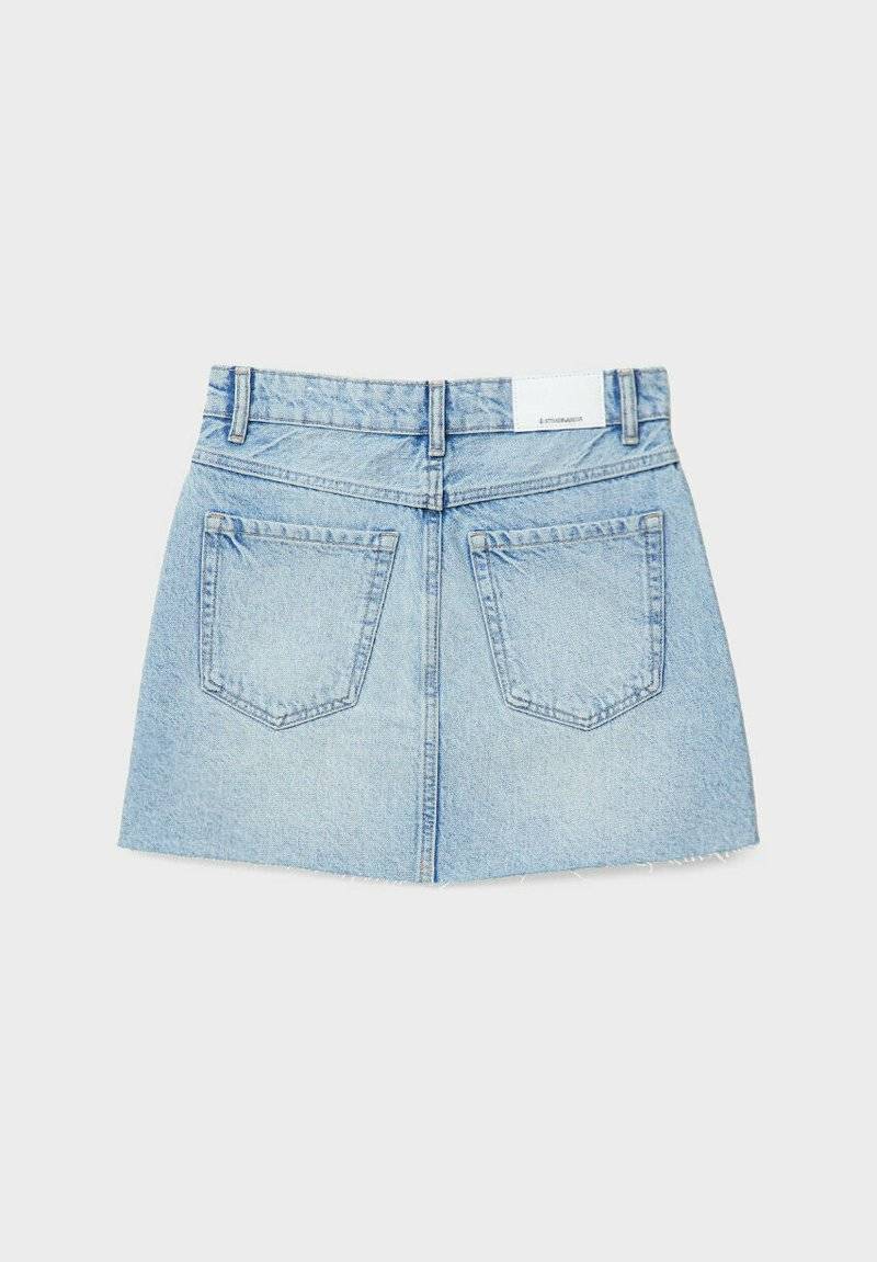 Stradivarius Stradivarius A-line skirt - light blue denim Outlet