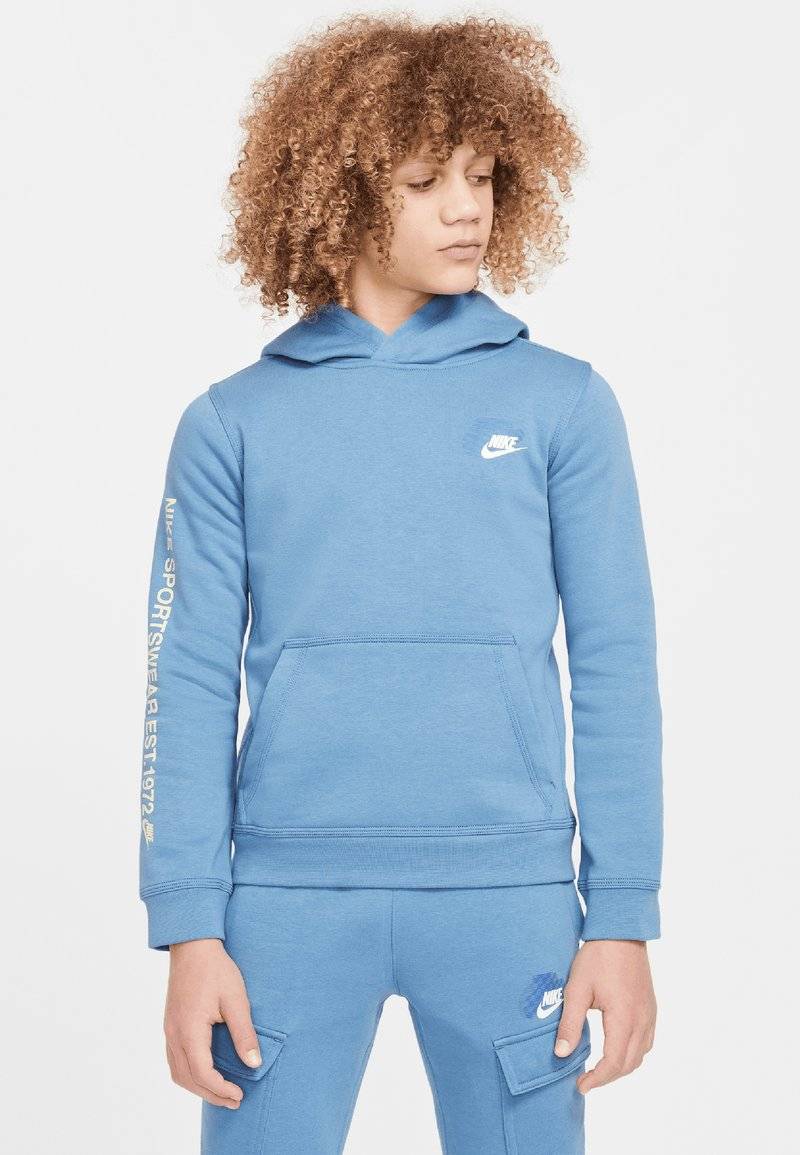 Nike Sportswear Nike Sportswear FLEECE HOODIE - Hoodie - aegean storm Hotsell