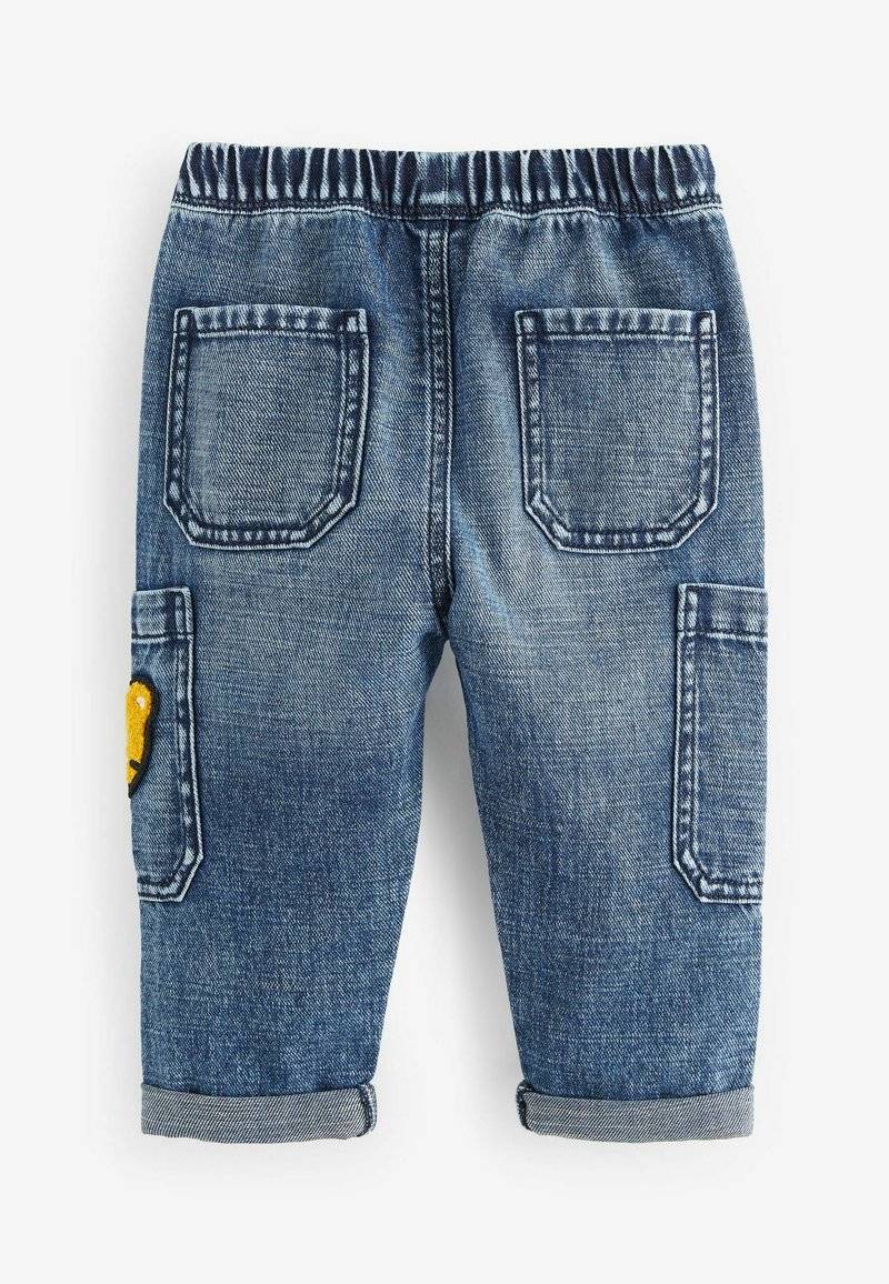 Next Next UTILITY - Relaxed fit jeans - mid blue denim with tiger Blitzverkäufe