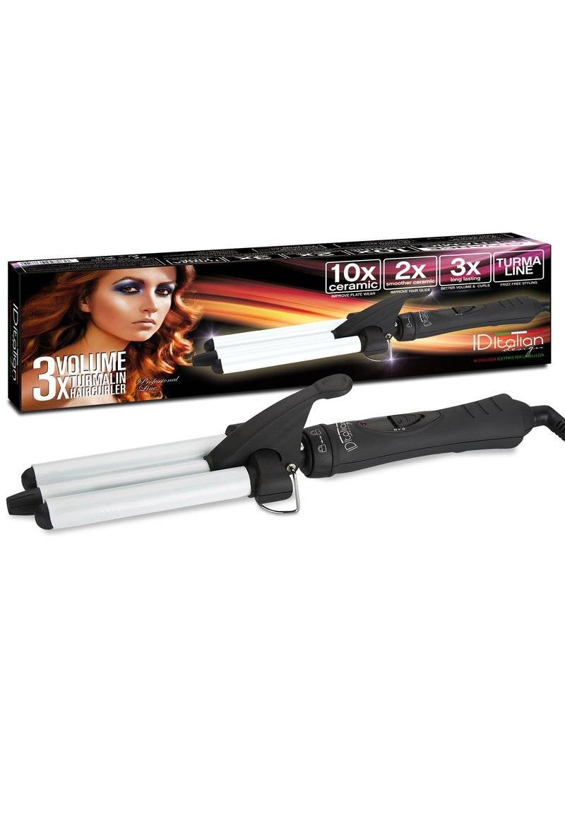 Italian Design Italian Design HAIR CURLER TOURMALINE 3X - Hair Styling Tool - black Begrenzt auf 3 Tage