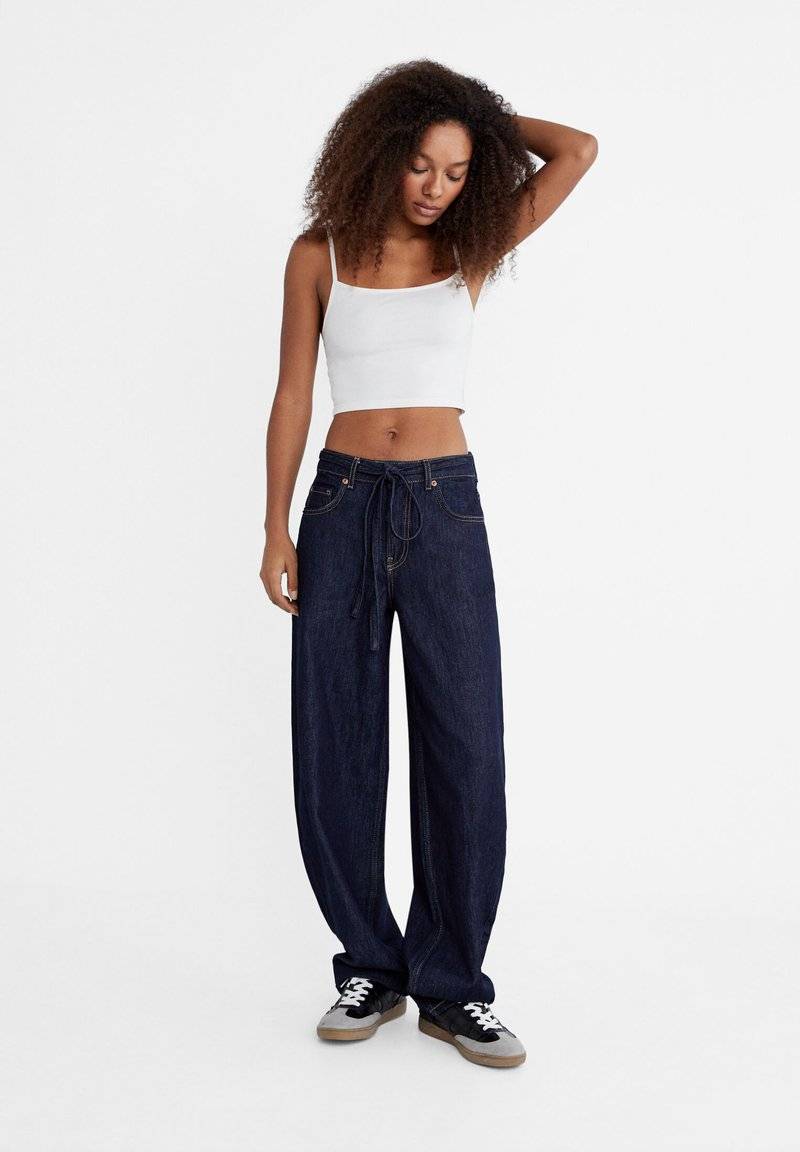 Stradivarius Stradivarius 2-PACK OF STRAPPY CROP - Top - black Rabatte dieses Monats