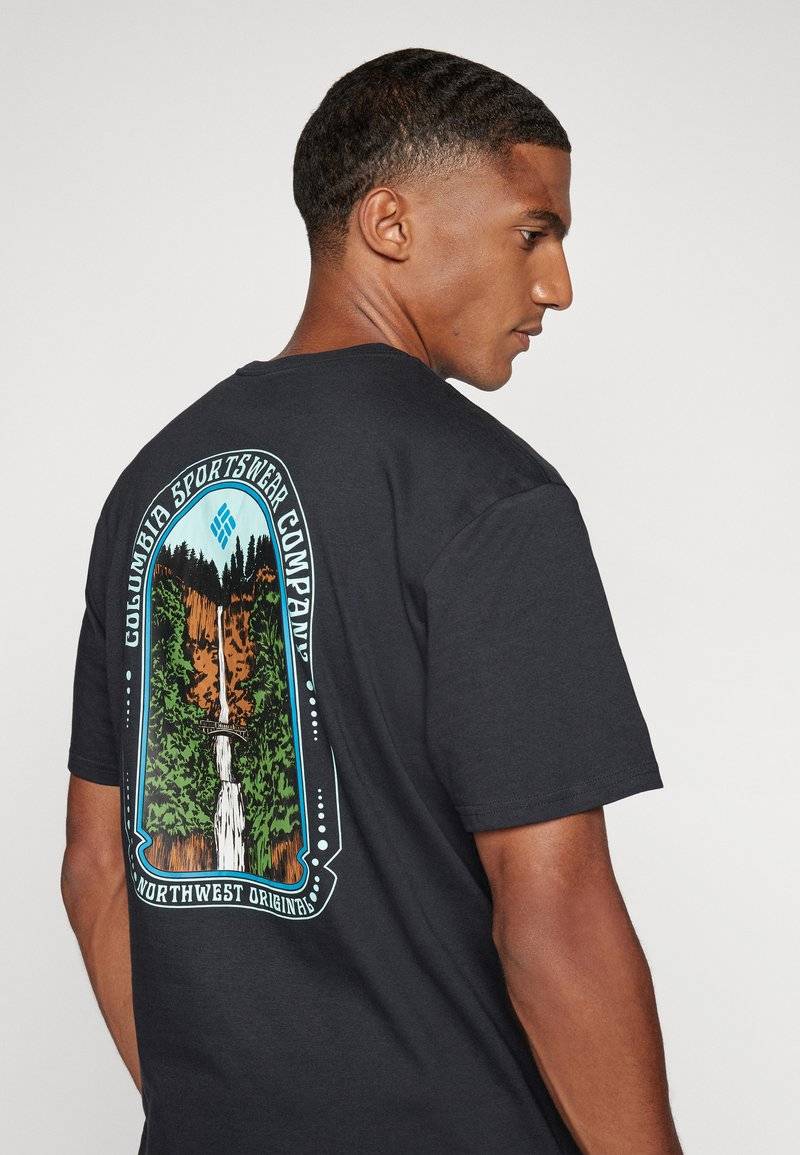 Columbia Columbia CAVALRY TRAIL - Print T-shirt - black Weihnachtsangebot