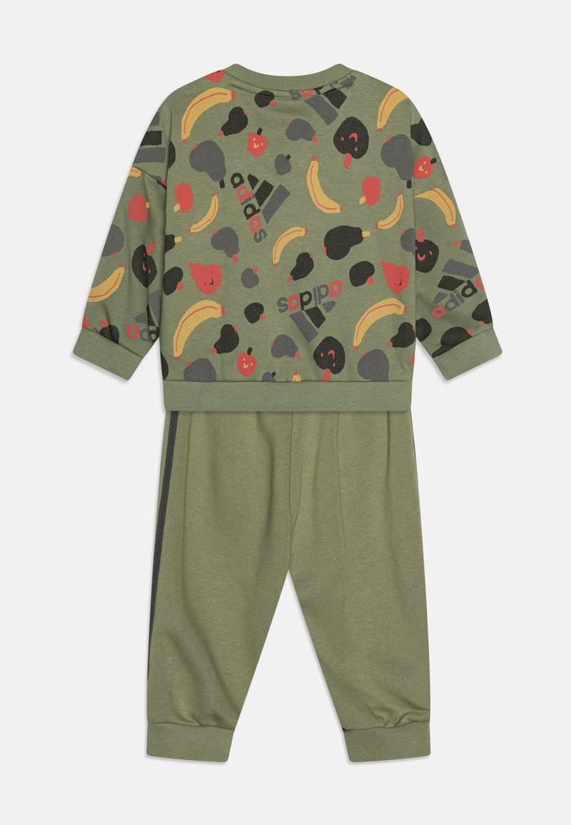 adidas Performance adidas Performance ESSENTIALS ALLOVER PRINTED - Tracksuit - tent green Zeitlich begrenztes Angebot