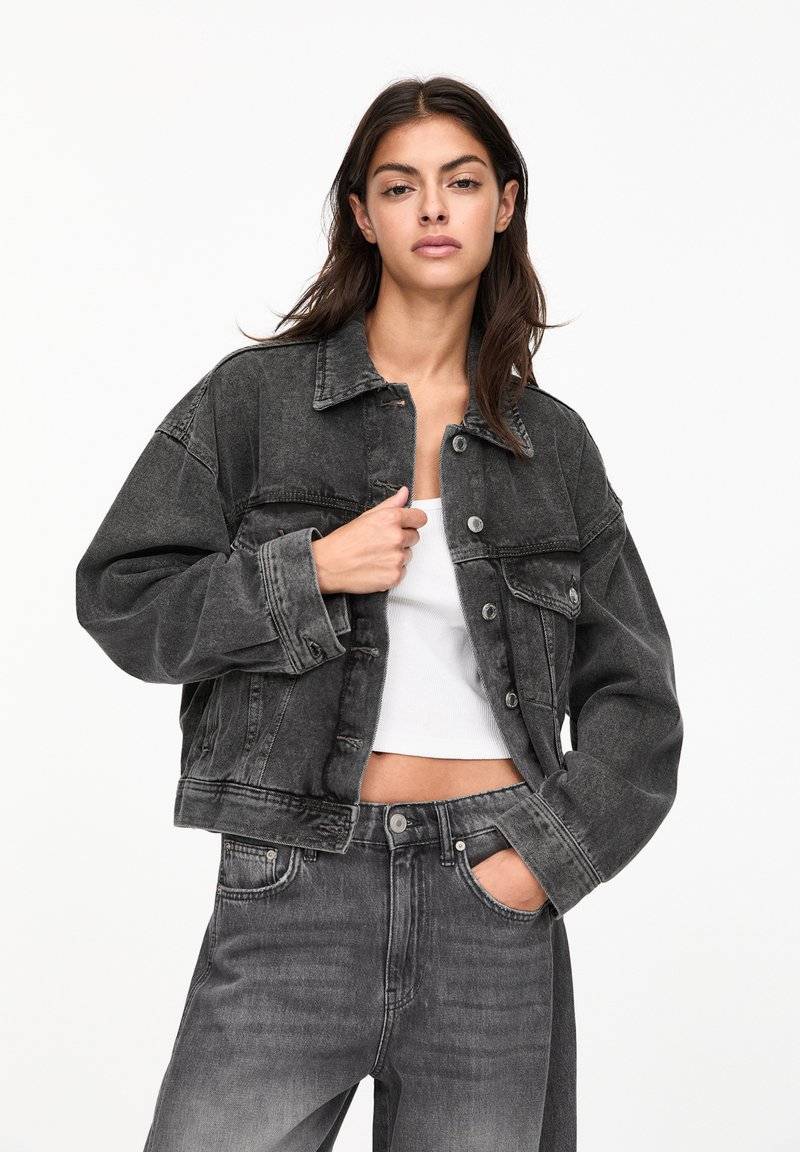 PULL&BEAR PULL&BEAR Denim jacket - grey Fabrikverkauf