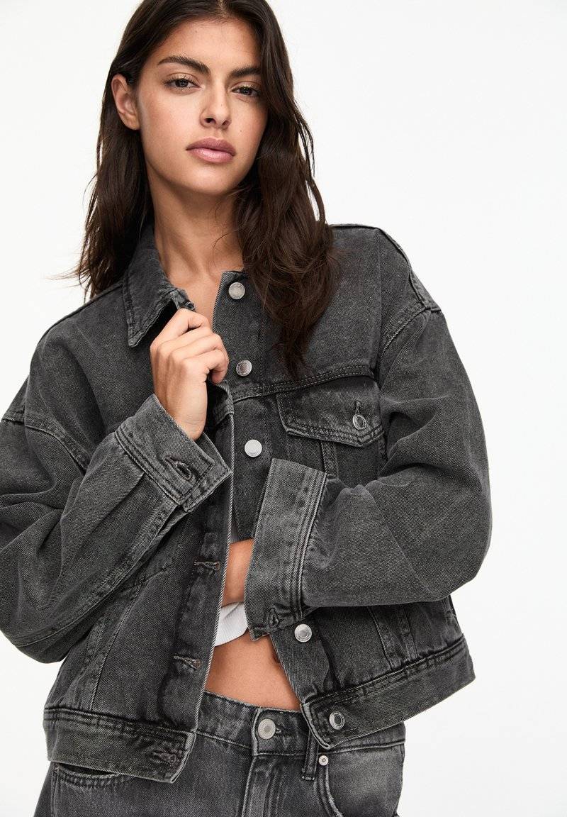 PULL&BEAR PULL&BEAR Denim jacket - grey Fabrikverkauf