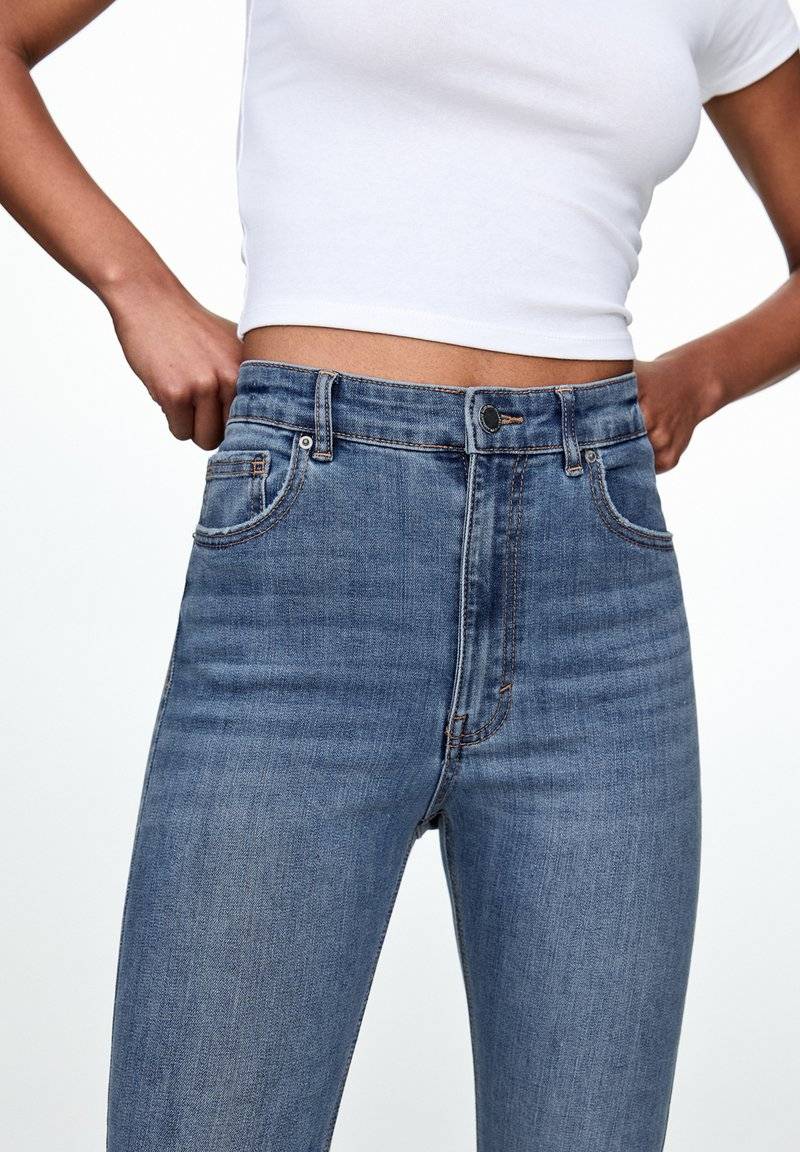 PULL&BEAR PULL&BEAR HIGH WAIST - Jeans Skinny Fit - blue denim Blitzverkäufe