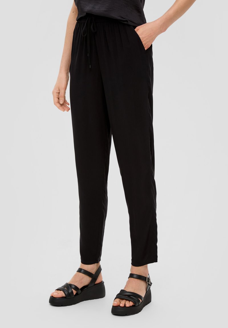s.Oliver s.Oliver ANKLE-AUS REINER - Trousers - schwarz Limitierter Zeitrabatt