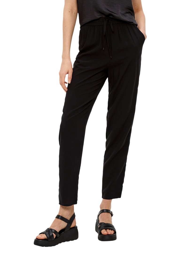 s.Oliver s.Oliver ANKLE-AUS REINER - Trousers - schwarz Limitierter Zeitrabatt