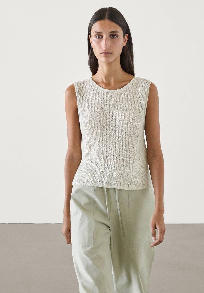 Massimo Dutti Massimo Dutti SLEEVELESS - Top - light brown Preisnachlass