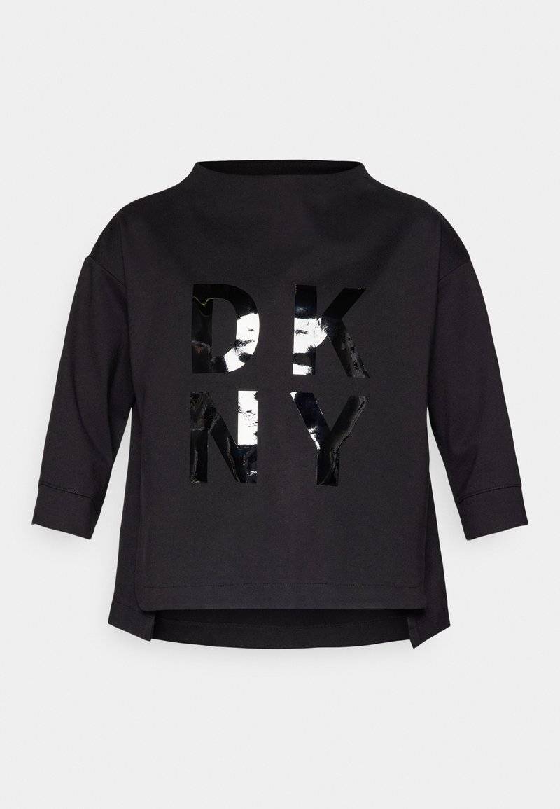 DKNY DKNY STACKED LOGO POPOVER - Long sleeved top - black Verkauf