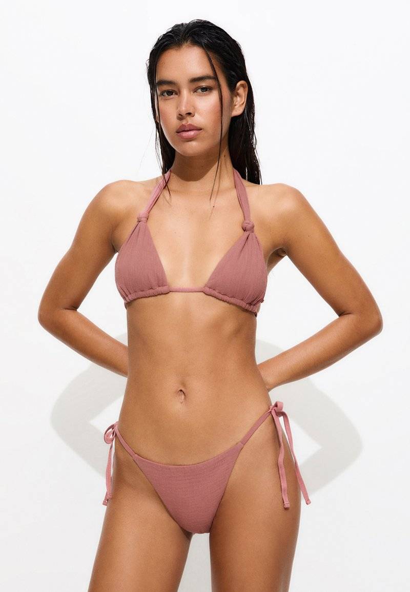 PULL&BEAR PULL&BEAR TEXTURED - Bikini bottoms - light pink Valentinstagsangebot