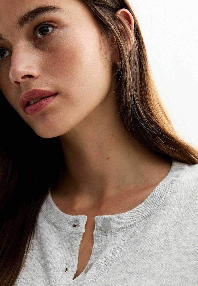New Look New Look CREW NECK - Cardigan - pale grey Heißer Verkauf