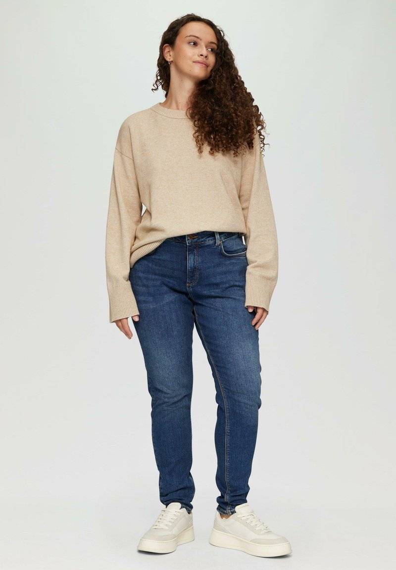 QS QS CURVY MID - Slim fit jeans - blau Online Outlet