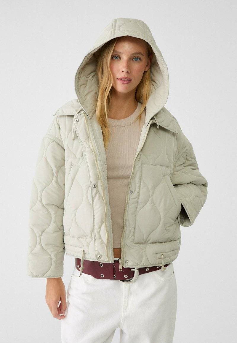 Stradivarius Stradivarius PUFFER - Winter jacket - white Neuheiten
