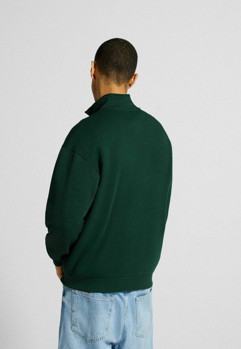 Bershka Bershka HIGH NECK - Sweatshirt - dark green VIP-Rabatte