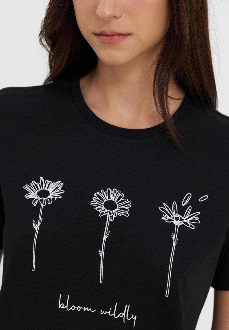 Even&Odd Even&Odd Print T-shirt - black Kostenlose Rückgabe