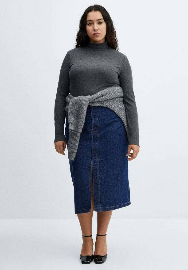 Mango Mango SOLEIL - Pencil skirt - blu scuro Zeitbegrenzte Promotion