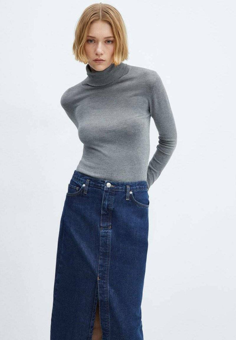 Mango Mango SOLEIL - Pencil skirt - blu scuro Zeitbegrenzte Promotion