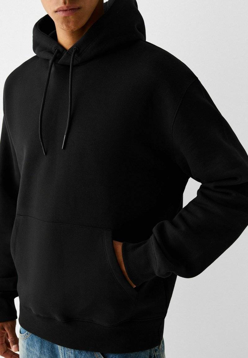 Bershka Bershka Hoodie - black denim Begrenzte Freigabe