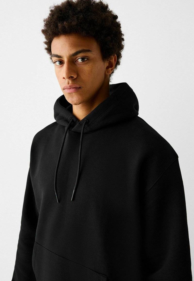 Bershka Bershka Hoodie - black denim Begrenzte Freigabe