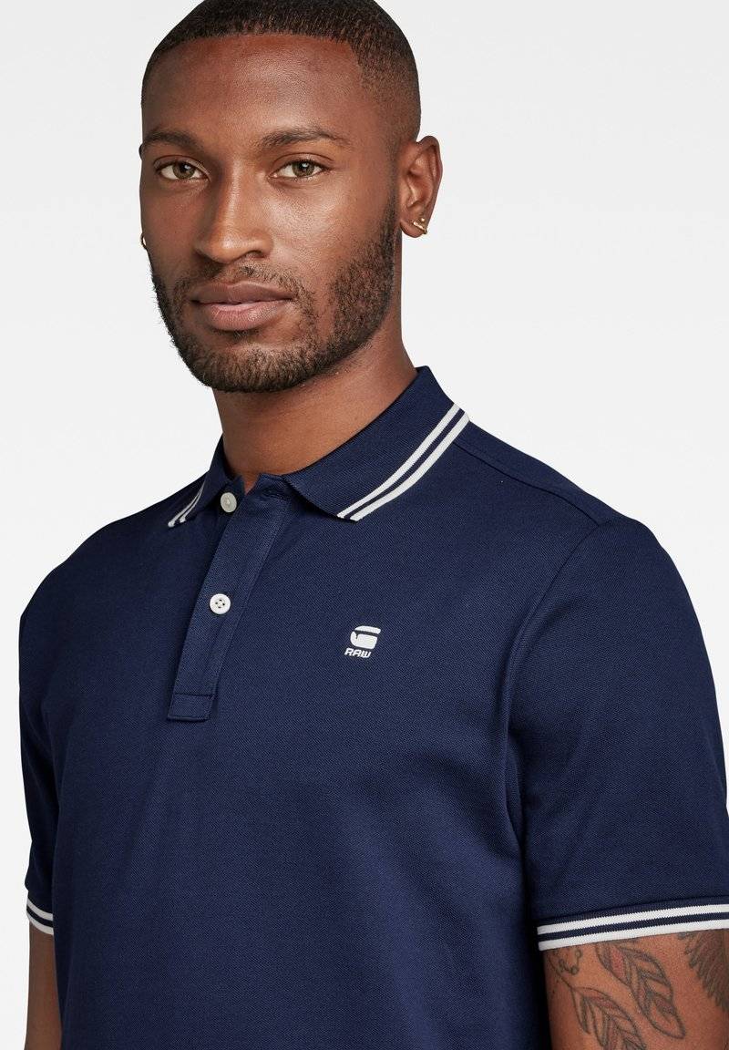 G-STAR G-STAR DUNDA SLIM STRIPE - Polo shirt - sartho blue Letzte 3 Tage