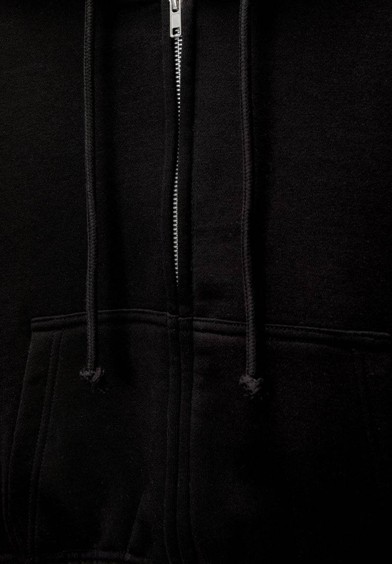 PULL&BEAR PULL&BEAR CROPPED - Zip-up sweatshirt - black Letzter Tag