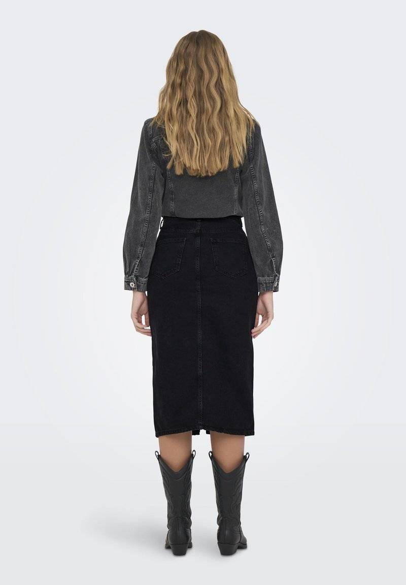 ONLY ONLY ONLBIANCA REA NOOS - Denim skirt - washed black Discount Store für neue Produkte