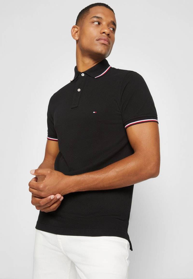 Tommy Hilfiger Tommy Hilfiger TIPPED SLIM - Polo shirt - black Fabrikladen