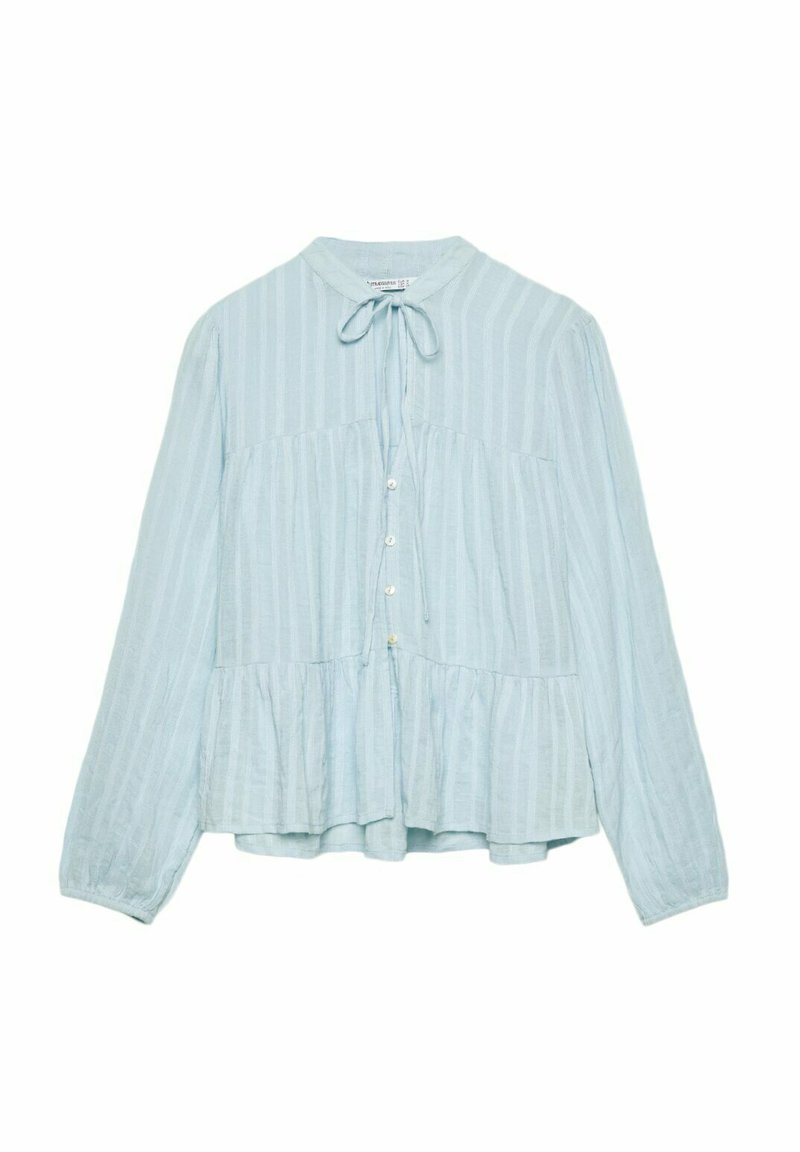 Stradivarius Stradivarius FLOWING BOHO - Blouse - light blue 50% Rabatt für begrenzte Zeit